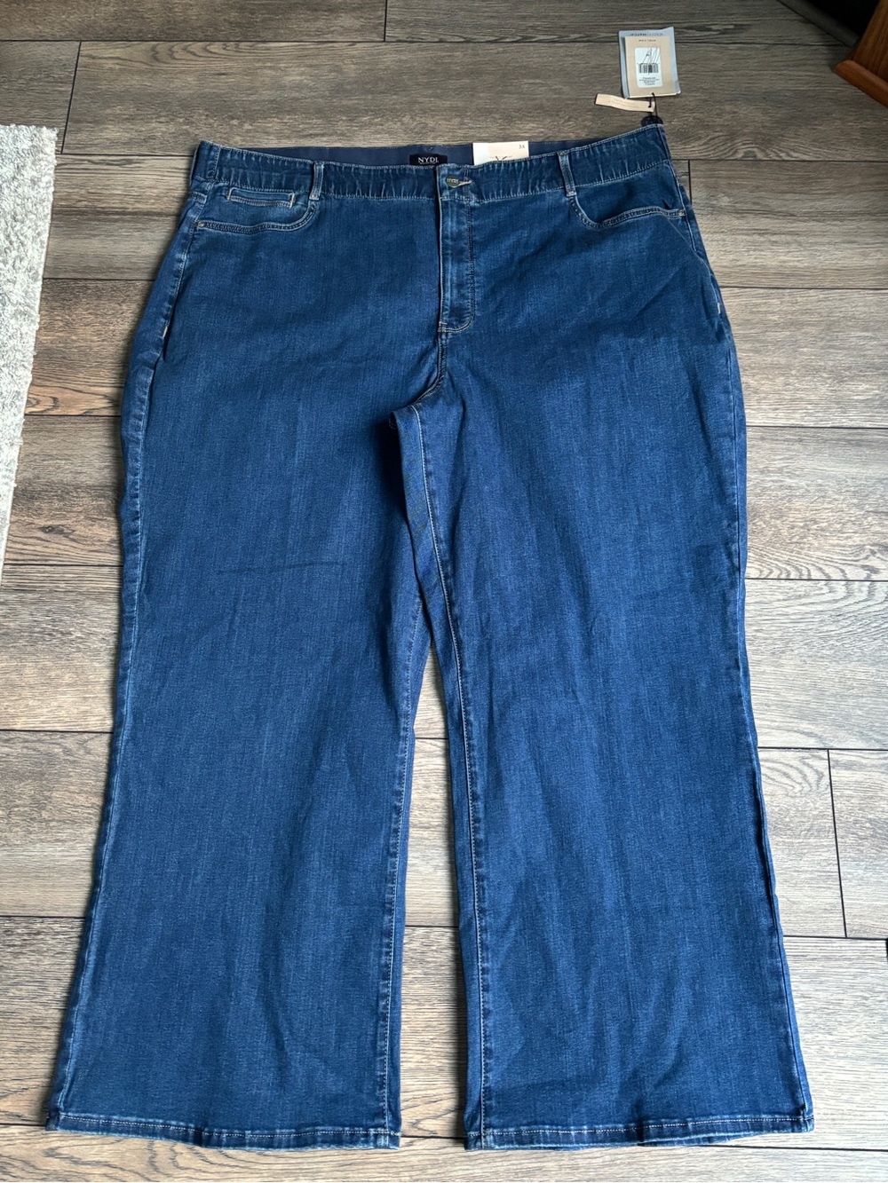 NWT NYDJ Waist Match High Rise Major Wide Leg Denim Jeans Plus Size Sz 3X